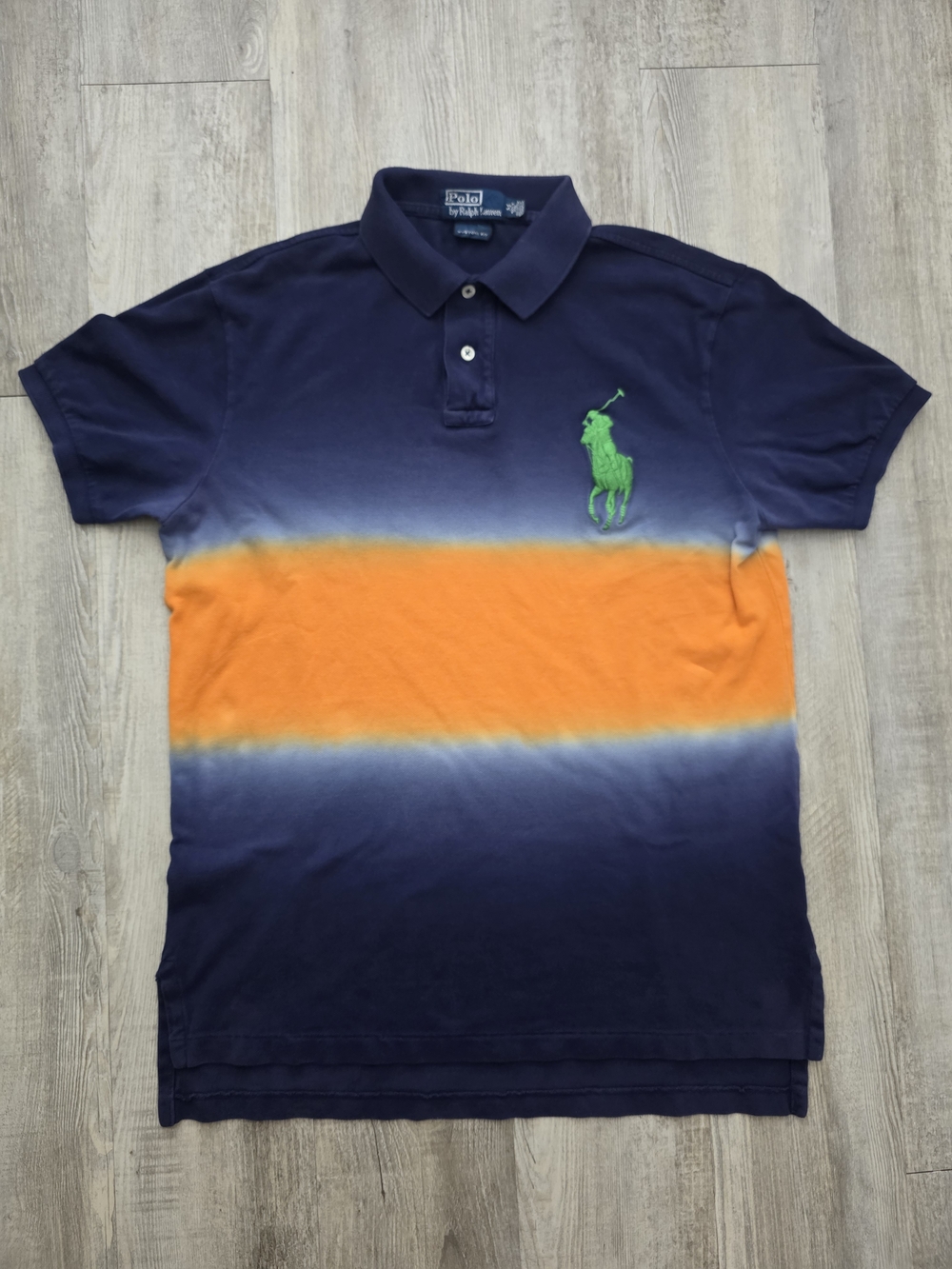 Polo by Ralph Lauren Men's Navy & Orange Stripe Polo Shirt